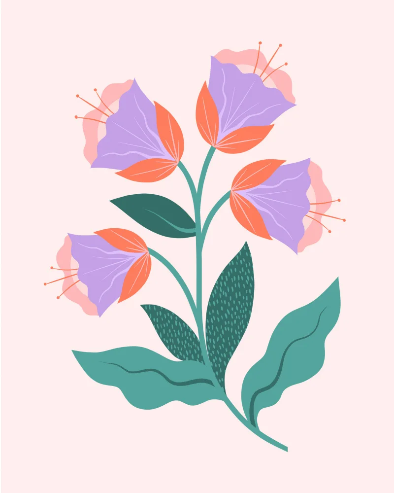 Donne, Melissa: Purple Flowers