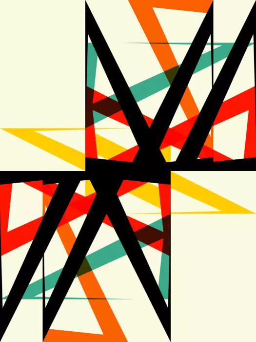 Strnad, Petr: Triangles et lignes colorés qui s