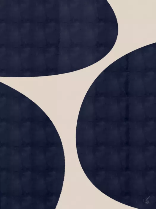 Volfova, Anne-Marie: Blue Abstract Shapes