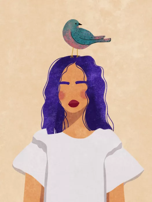 Oltmanns, Raissa: Girl with bird