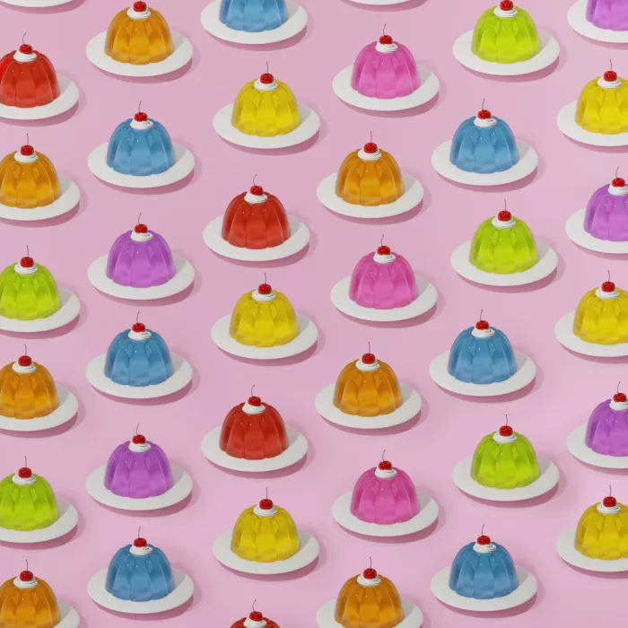 Ramiro, Julia: Motivo di gelatina colorato