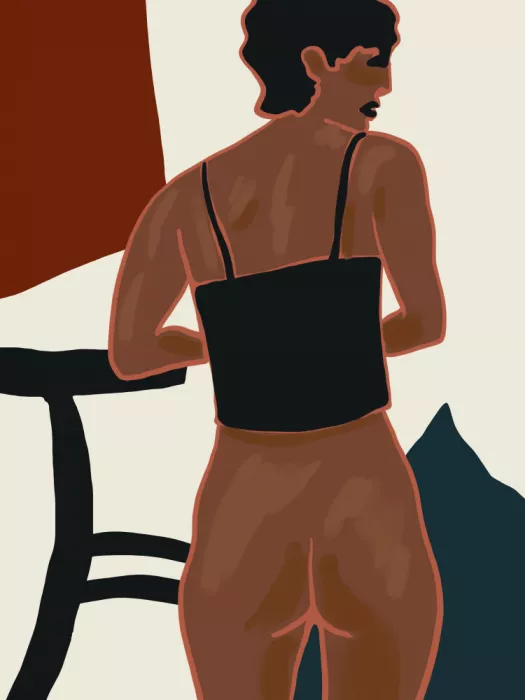 Dean, Little: Stilisierte Silhouette einer Person in schwarzem Top