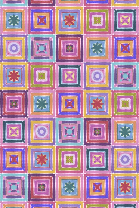 Blursbyai, Laiz Rosana: Farbige digitale Großmutter-Quadrate I