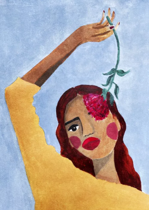 Oltmanns, Raissa: Magda with flower