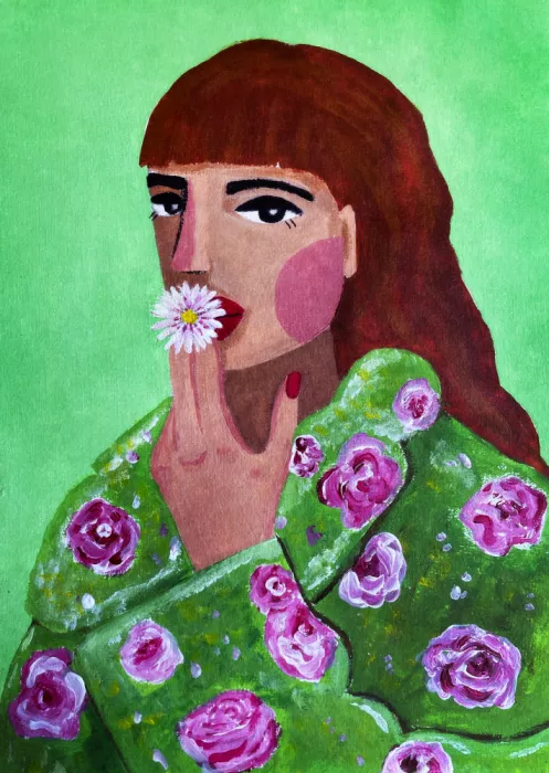 Oltmanns, Raissa: Woman Smoking a Flower