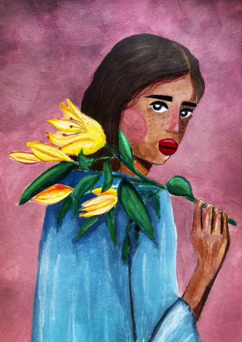 Oltmanns, Raissa: Woman With Lily