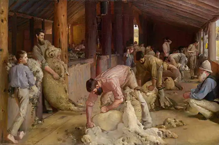 Roberts, Tom: Sheep shearing