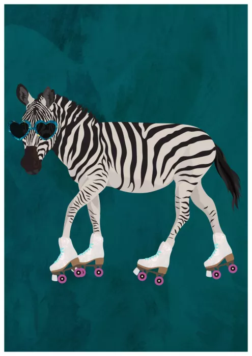 Manovski, Sarah: Zebra rollerskating