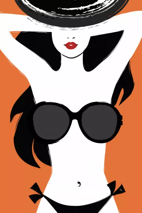 Martina: Femme élégante en bikini noir