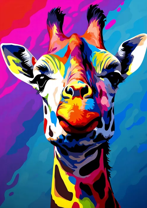 Magnusson, Andreas: Giraffe Pop Art