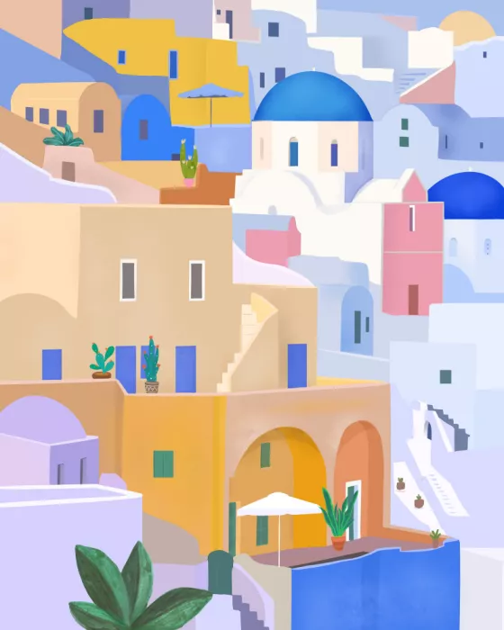 Lizde, Petra: Santorini, Greece