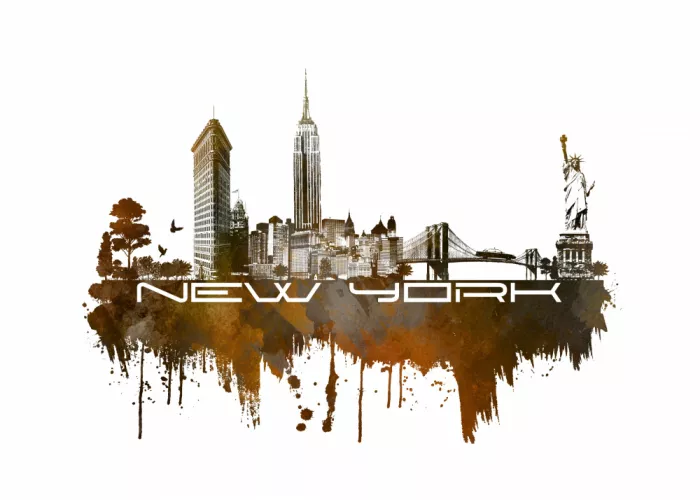 Jaszke, Justyna: Skyline de New York City USA Art urbain (2)
