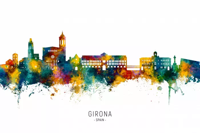 Tompsett, Michael: Girona Spain Skyline