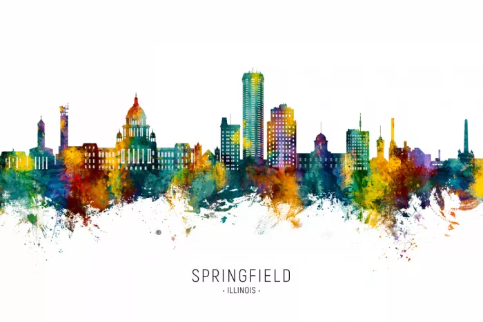 Tompsett, Michael: Springfield Illinois Skyline