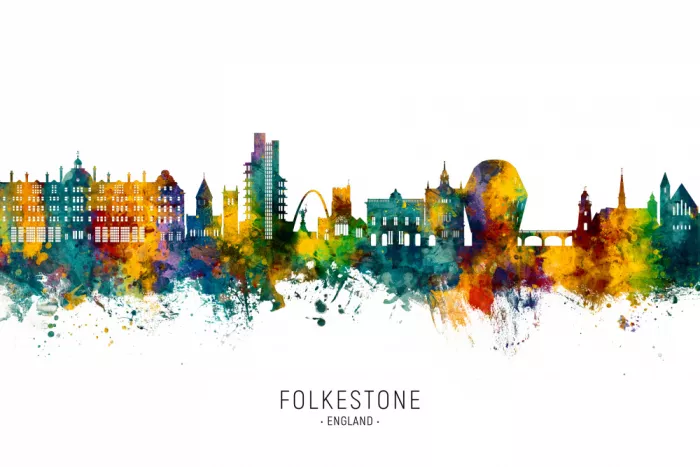 Tompsett, Michael: Folkestone England Skyline