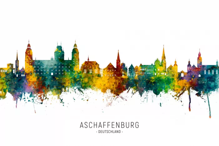 Tompsett, Michael: Aschaffenburg Germany Skyline