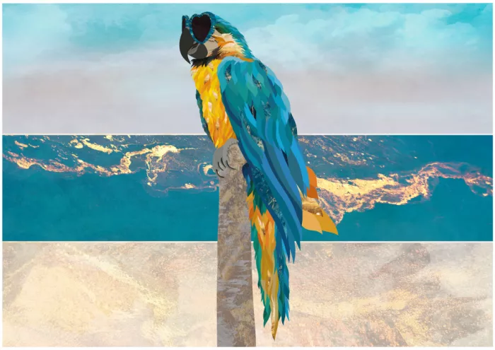 Manovski, Sarah: Macaw Seaside Landscape