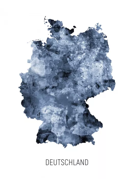 Tompsett, Michael: Deutschland Aquarell-Karte