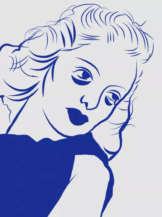 Dean, Little: Dessin minimaliste au trait du visage d