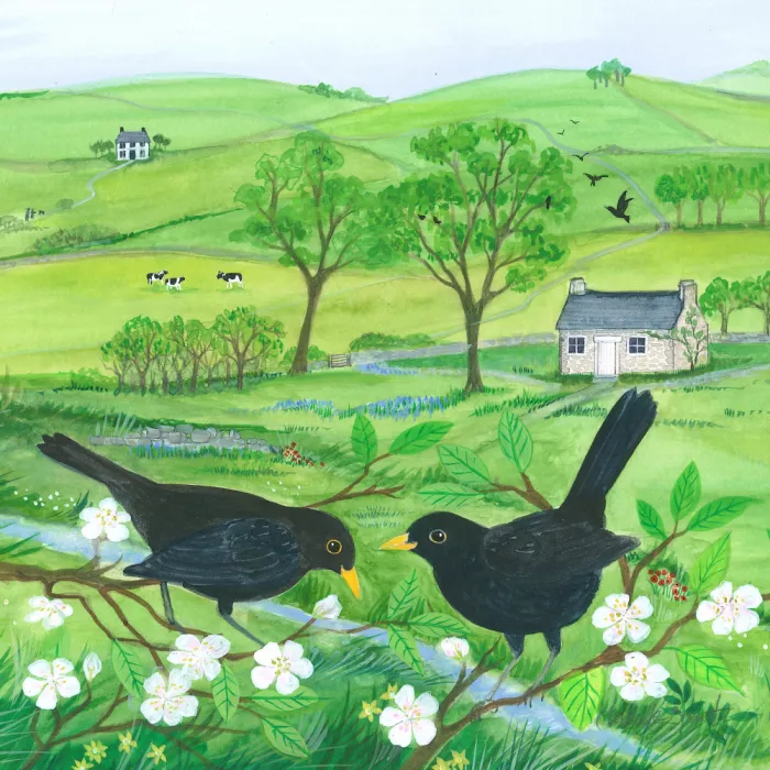 Brent, Isabelle: Merles noirs et fleur