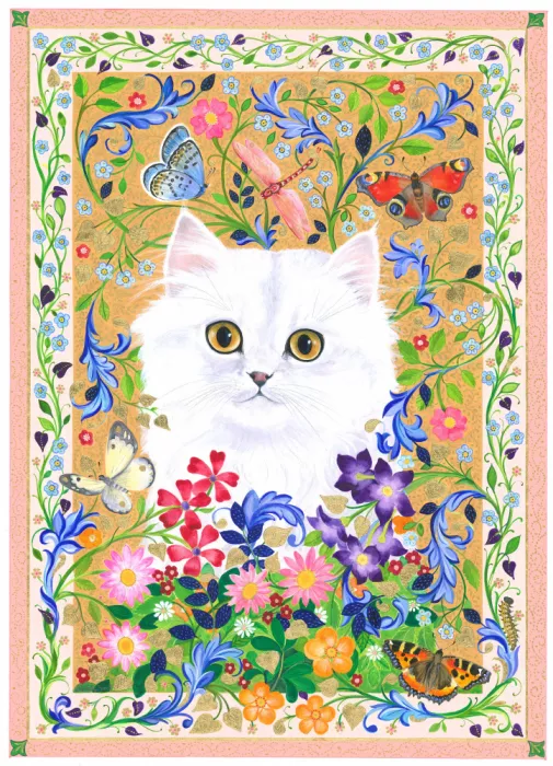 Brent, Isabelle: Gato blanco rodeado de encanto
