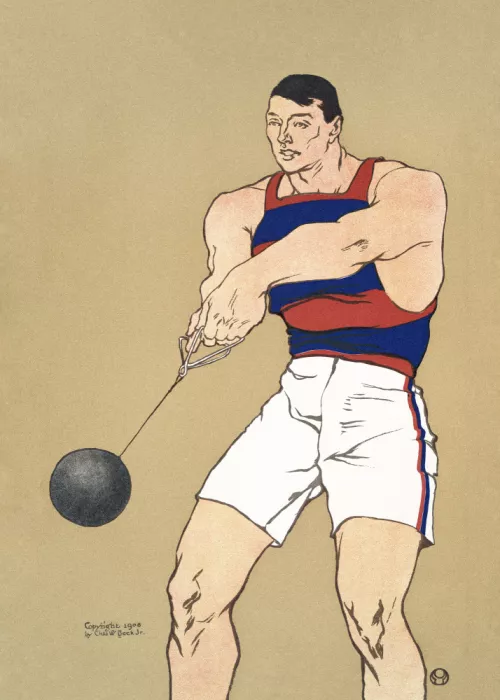 Penfield, Edward: Le Lancer du marteau (1908)