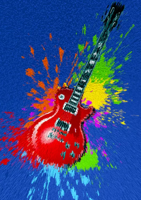 Kaminski, Carlo: Elektrische Gitarre Pop-Art Explosion