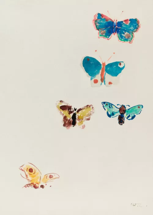 Redon, Odilon: Five Butterflies