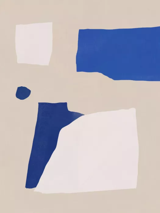 Dean, Little: Abstrait minimaliste cobalt