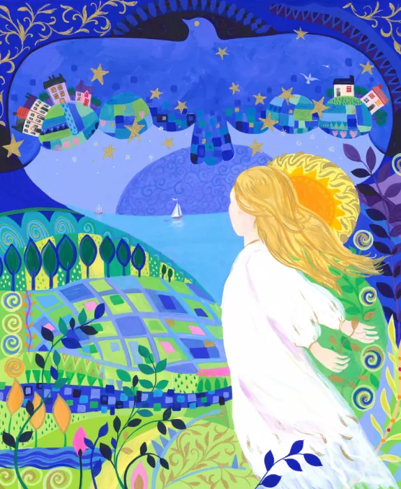 Brent, Isabelle: Child Under A Night Sky With Stars