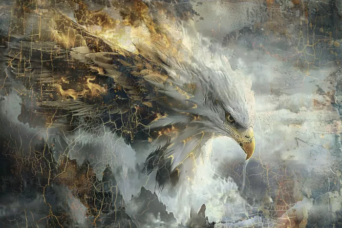 Kulik, Rafal: Adler Tier Vintage Art Illustration Wandkunst 05
