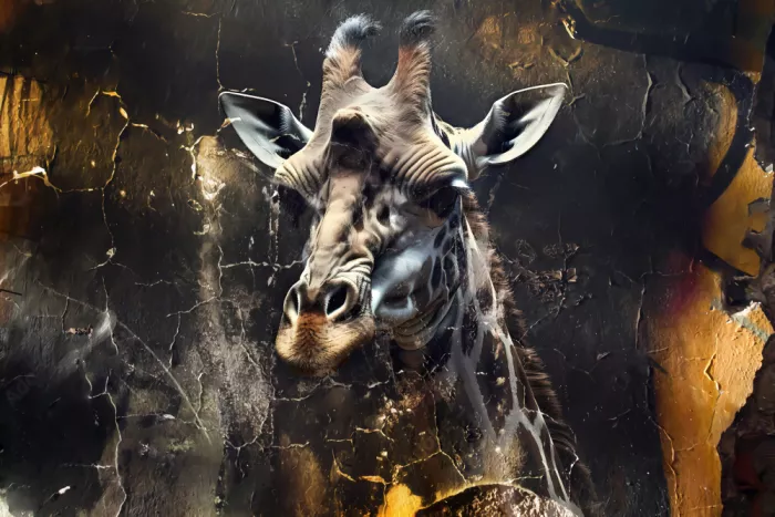 Kulik, Rafal: Girafe Animal Art Vintage Illustration Art Mural 08