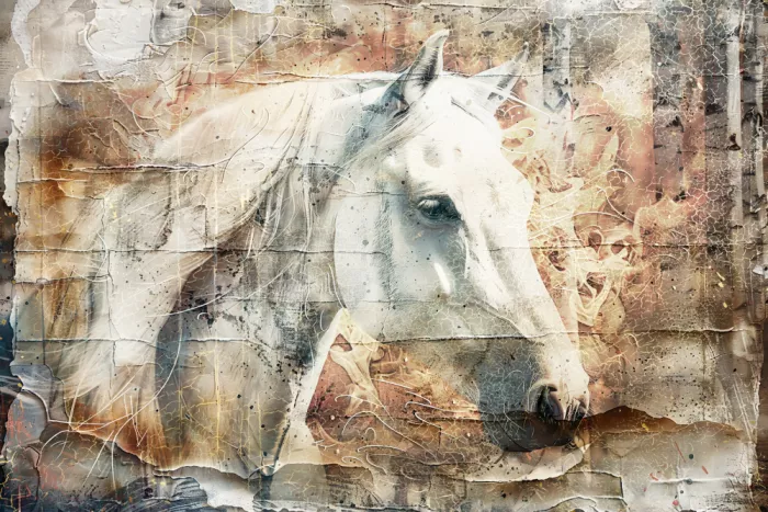 Kulik, Rafal: Cheval Animal Illustration Art Vintage Art Mural 06
