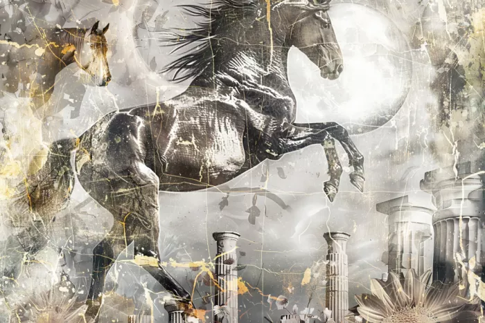 Kulik, Rafal: Cheval Animal Art Vintage Illustration Murale 13