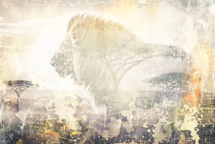 Kulik, Rafal: Lion Animal Art Vintage Illustration Murale 03