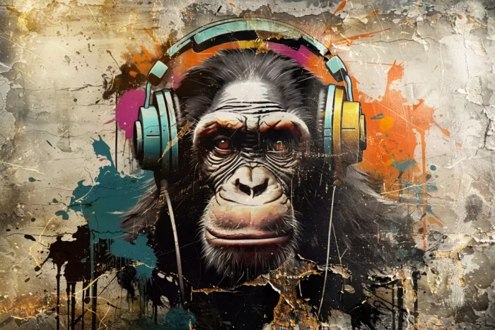Kulik, Rafal: Singe Animal Art Vintage Illustration Décoration Murale 03