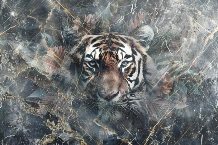 Kulik, Rafal: Tigre Illustration Art Vintage Art Mural 01