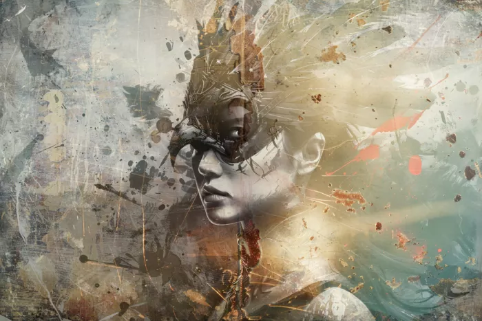 Kulik, Rafal: Portrait de femme art abstrait illustration art mural 51