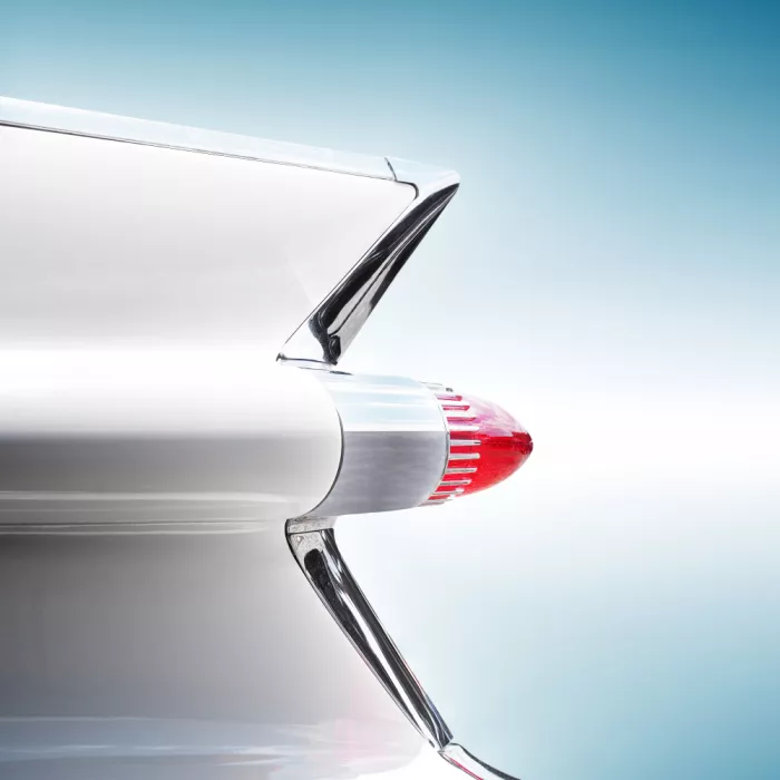 Gube, Beate: American classic car Sedan Deville 1959 Tail fin