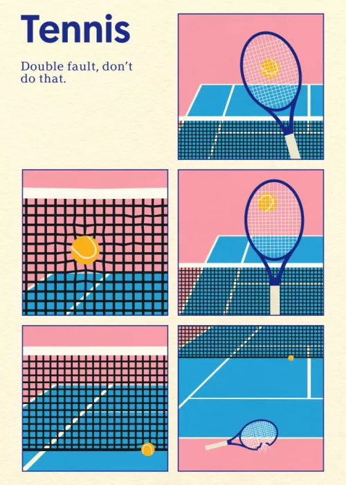 Feist, Rosi: Plakatwerbung Tennis Doppelsalto