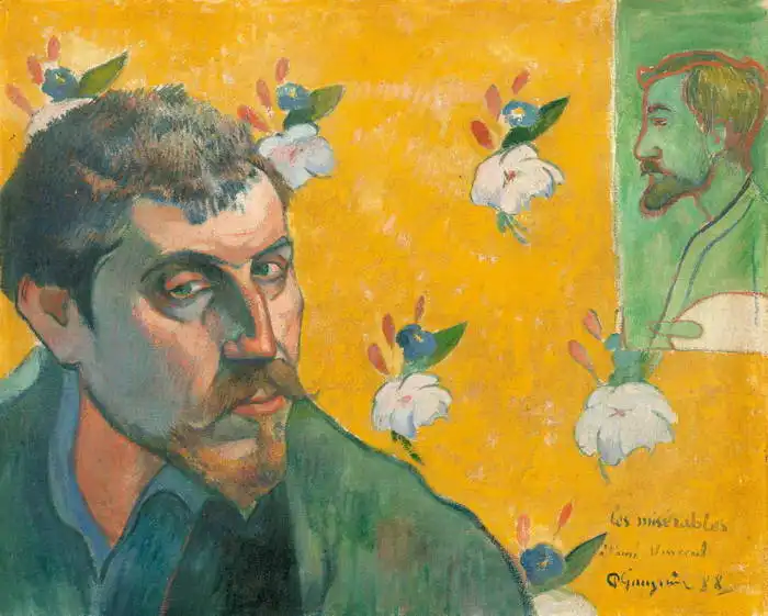 Gauguin, Paul: Self-portrait with a portrait of Bernard, Les Misérables