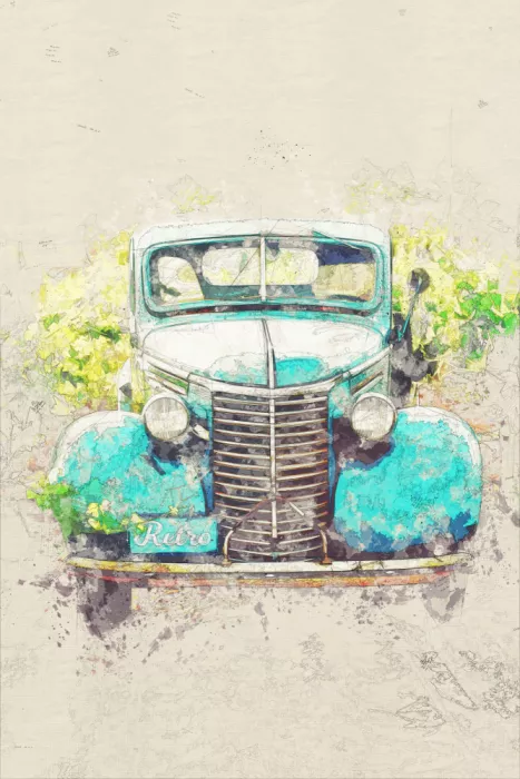 studio, senja Lembayung: Vintage car