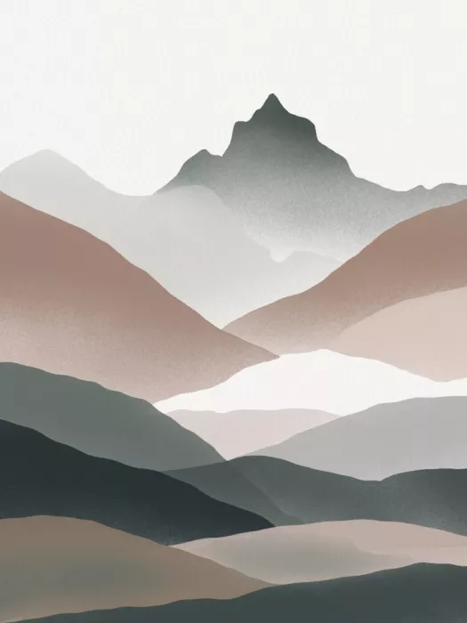 Dean, Little: Montagnes superposées en tons terreux doux