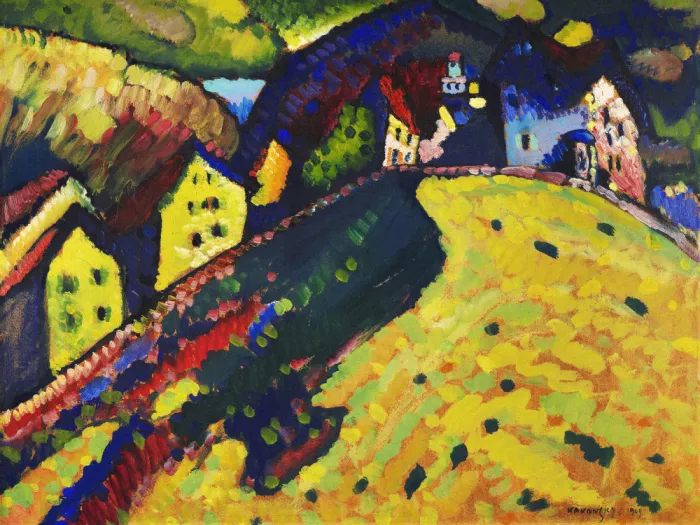 Kandinsky, Wassily: Maisons à Murnau (1909)