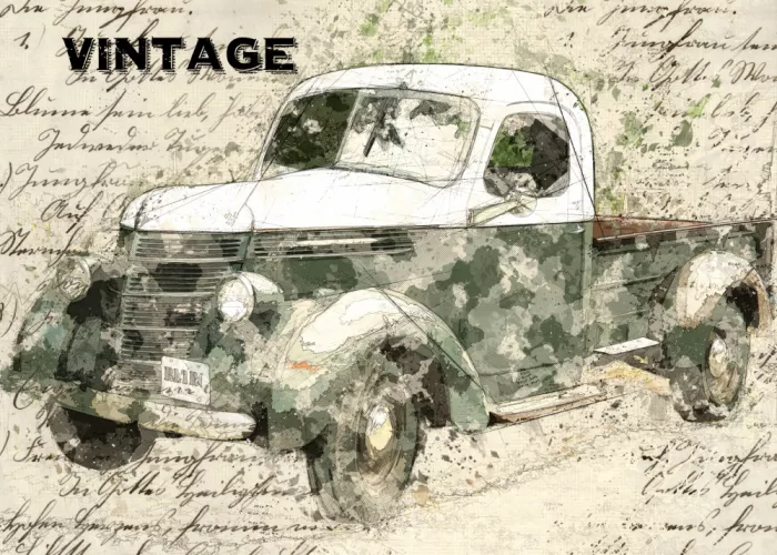 studio, senja Lembayung: Classic old Vehicle