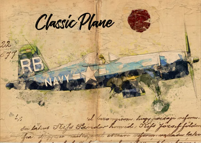 studio, senja Lembayung: VIntage air craft