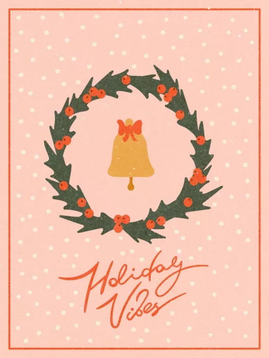 NKTN: Couronne de Noël avec cloche et nœud