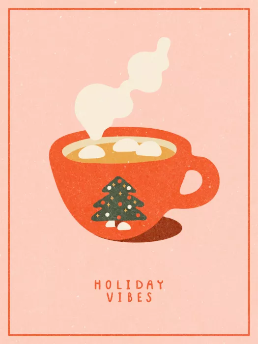 NKTN: Holiday vibes. A mug of hot cocoa for Christmas