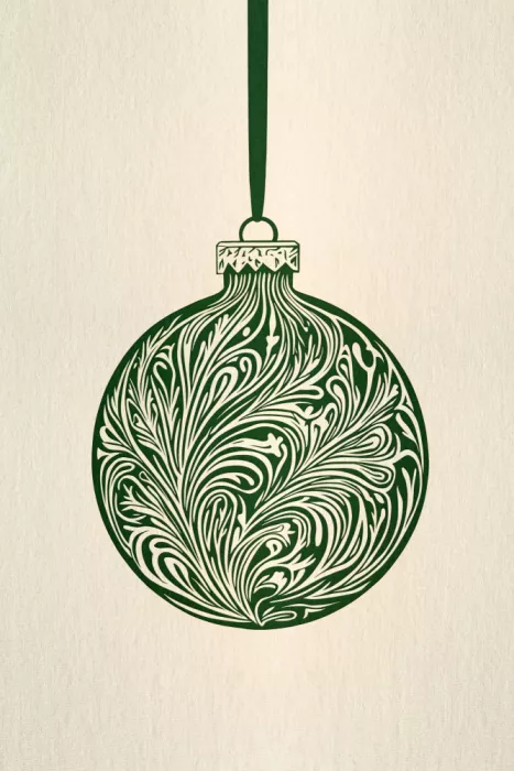 Studio, Pictufy: Olive Green Christmas Bauble