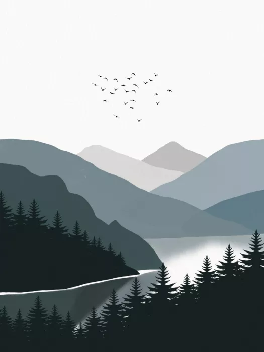 Dean, Little: Lac tranquille et montagnes majestueuses